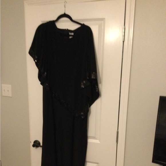 Chico's Pants - NEW Chicos black jumpsuit with built in top asymmetrical sequin overlay